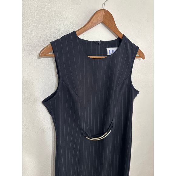 VTG BFA Classics Dress Suit 12P Navy Pinstriped Power Suit Girl Boss Business - Picture 4 of 16